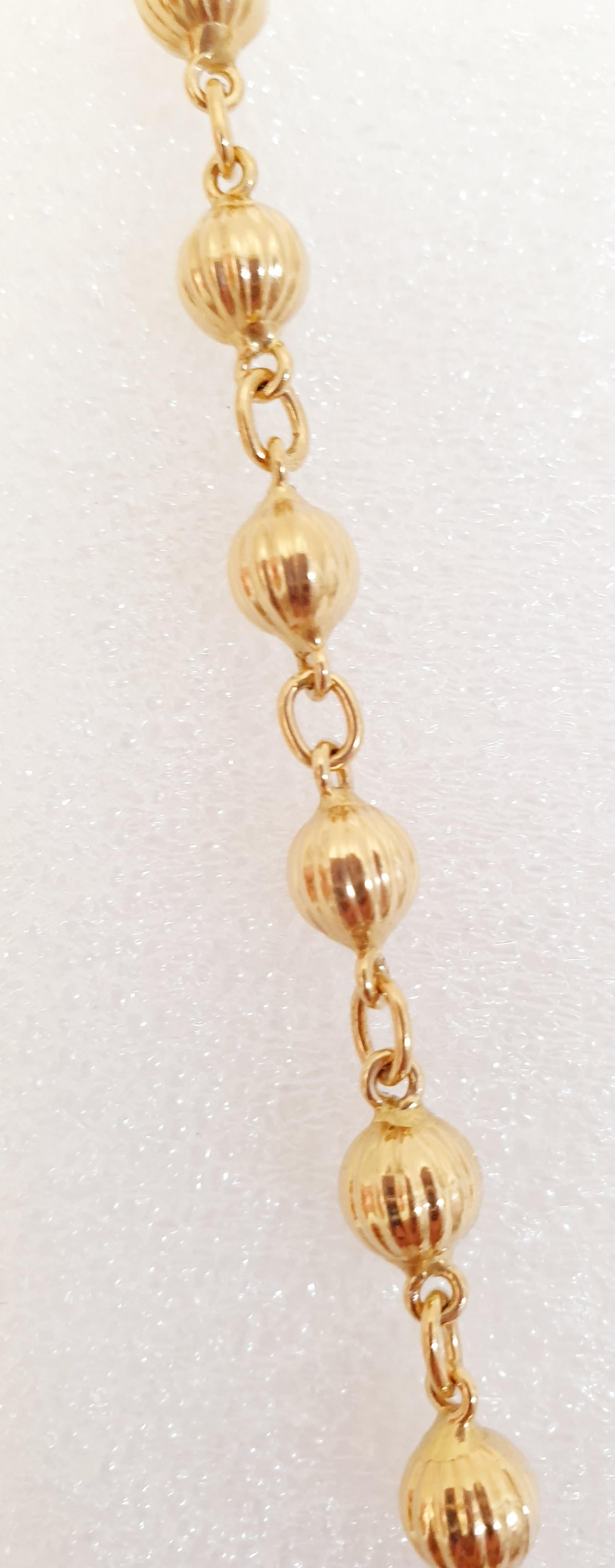 18kt Yellow Gold Rosary Necklace 1