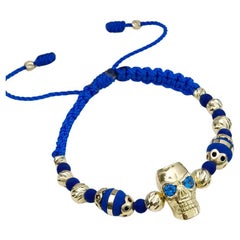 18 Kt Yellow Gold Skull Bracelet