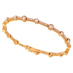 18 kt. Yellow Gold Tennis Bracelet With 3.19 ct. Diamonds