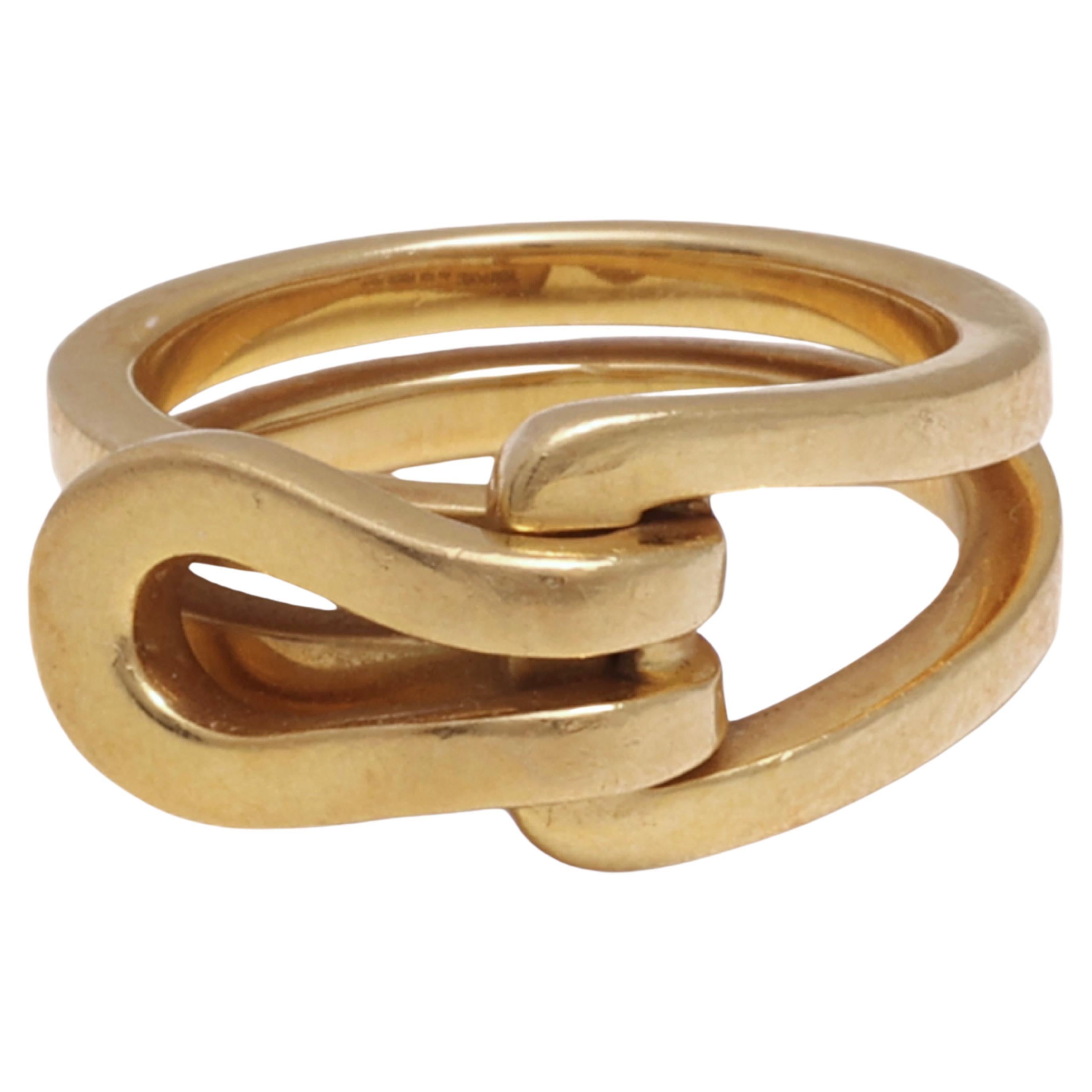 18 kt. Yellow Gold Tom Ford Interlocked Ring, with box For Sale