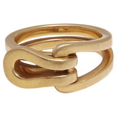 18 kt. Ineinandergreifender Ring aus Gelbgold von Tom Ford, mit Schachtel