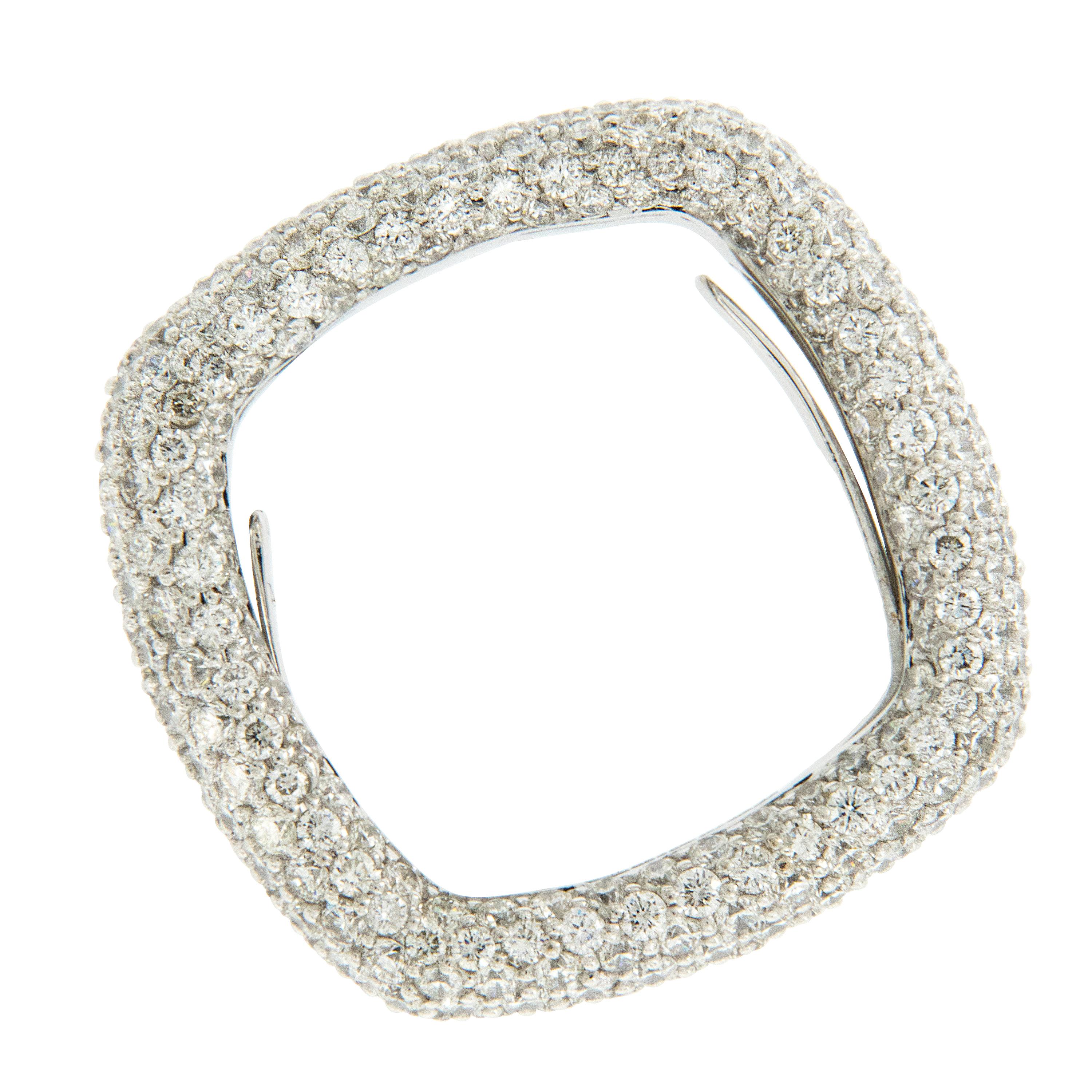 square pave diamond ring