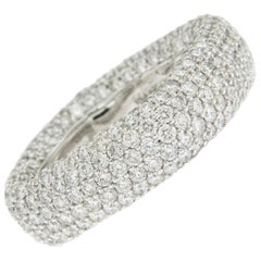 18 KWG Square Pave Set Diamond Ring by Christophe Danhier