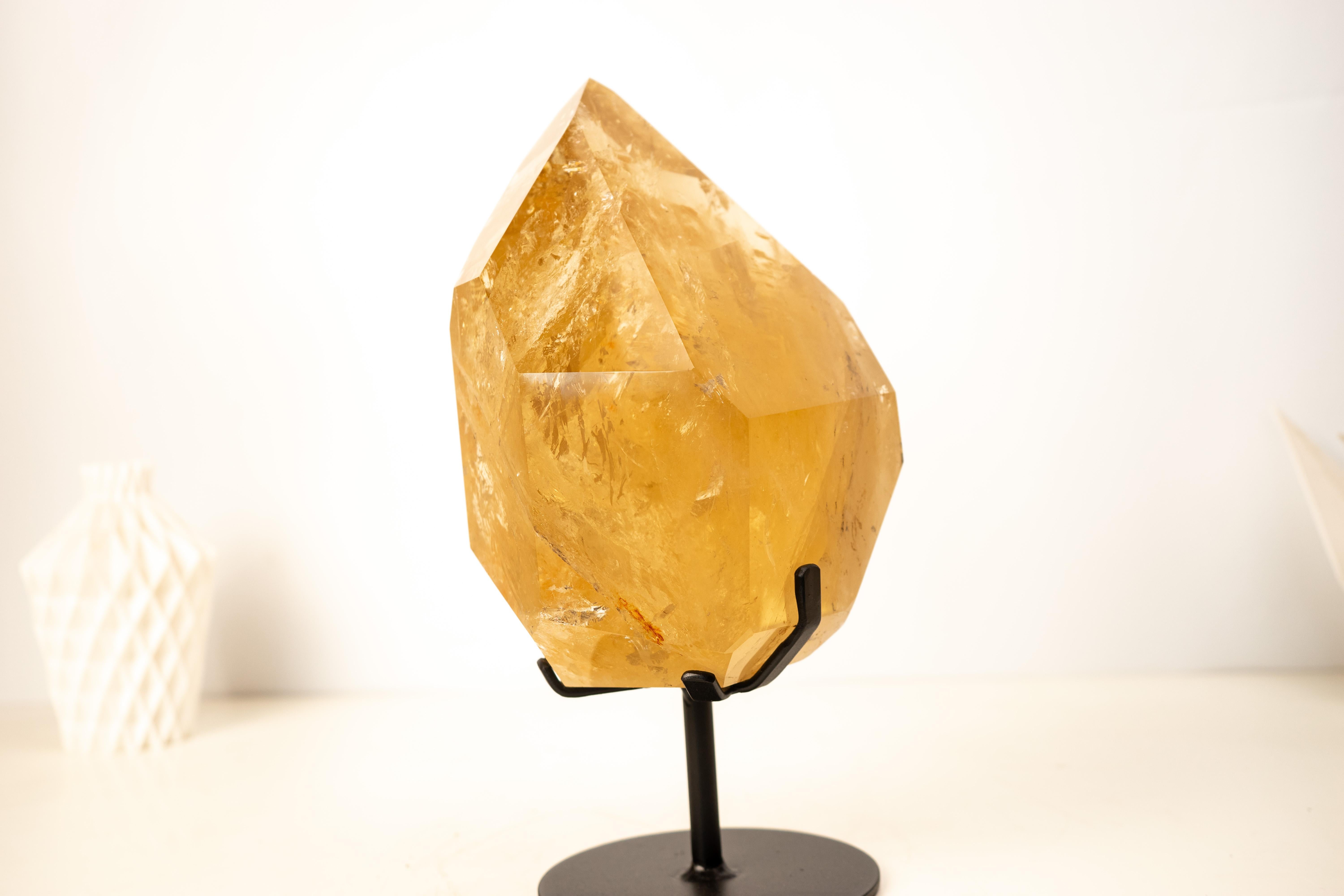 Brasiliano Punta di cristallo Citrino dorato naturale extra-large da 18 lb in vendita