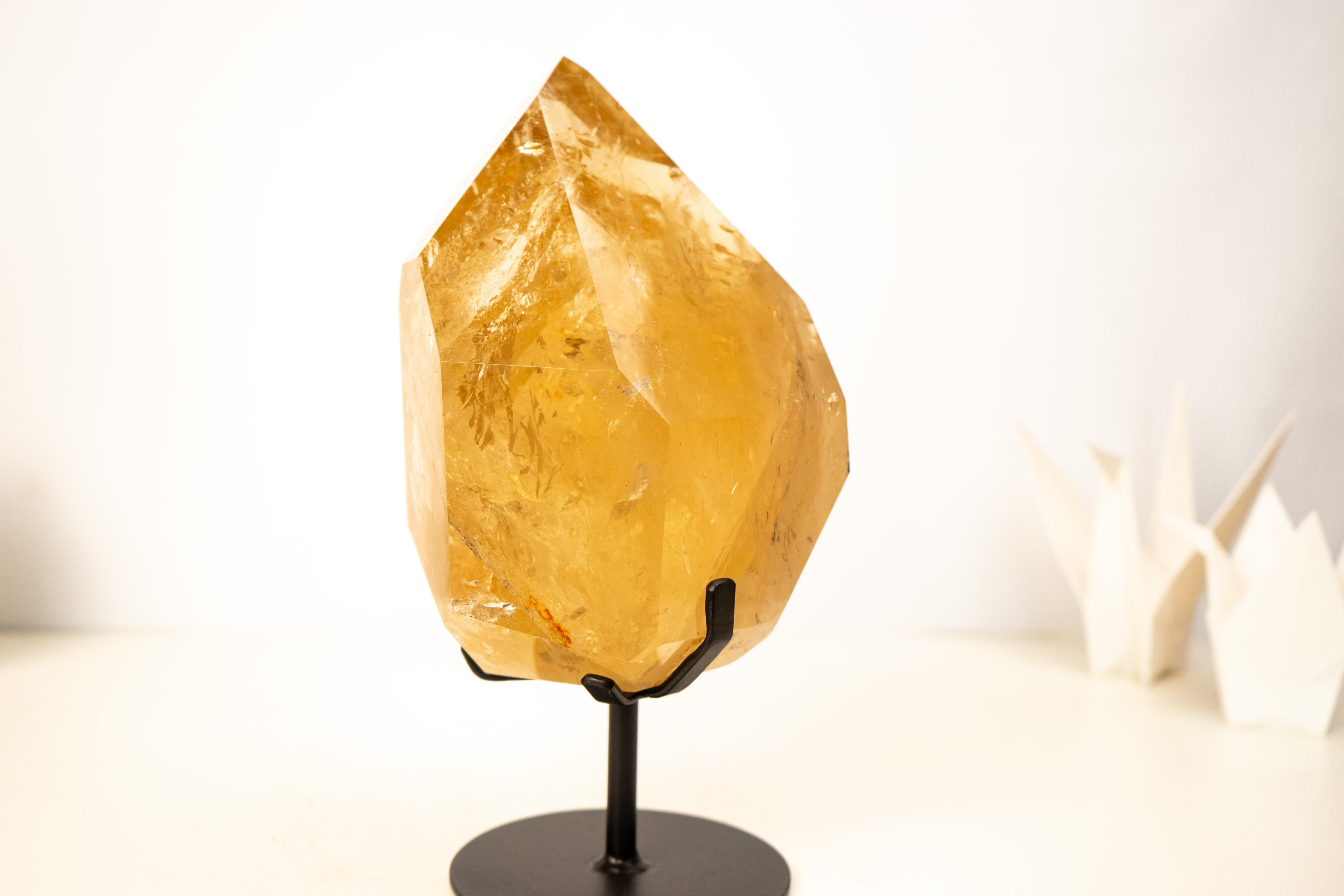 Punta di cristallo Citrino dorato naturale extra-large da 18 lb in vendita 2