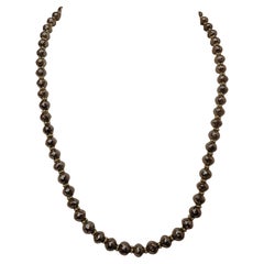 Collier de 18" en or jaune 14K contenant des diamants bruns naturels (145,00ct)