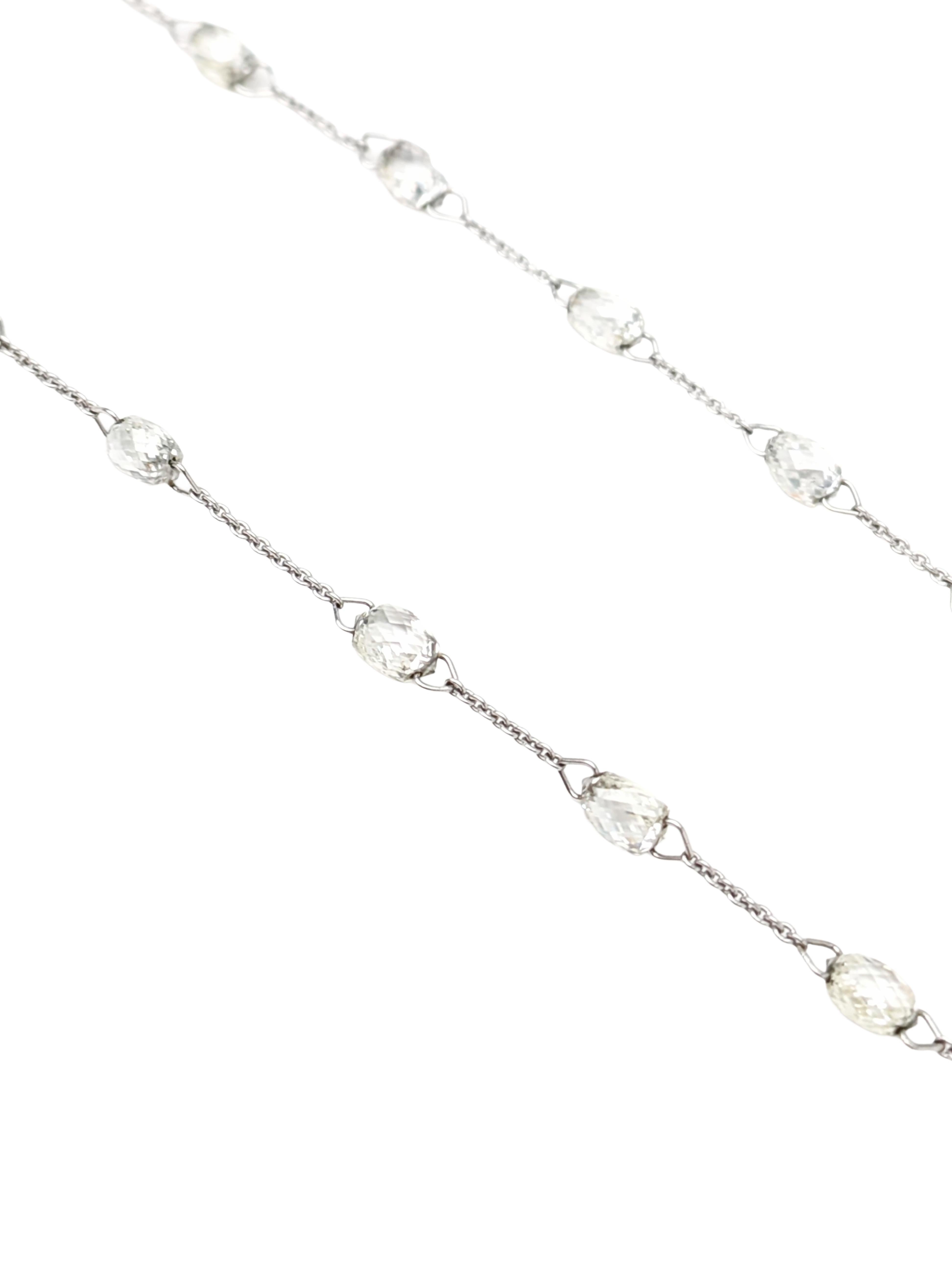 da uomo o donna Collana a goccia con diamante bianco naturale (10,00ct) da 18