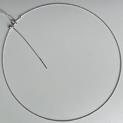 18" Cadena Omega en Platino /Collar Omega / Collar de alambre / Collar de cuello