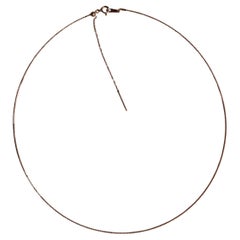 18" Omega Chain in Yellow Gold /Omega necklace / Wire Necklace / Collar necklace