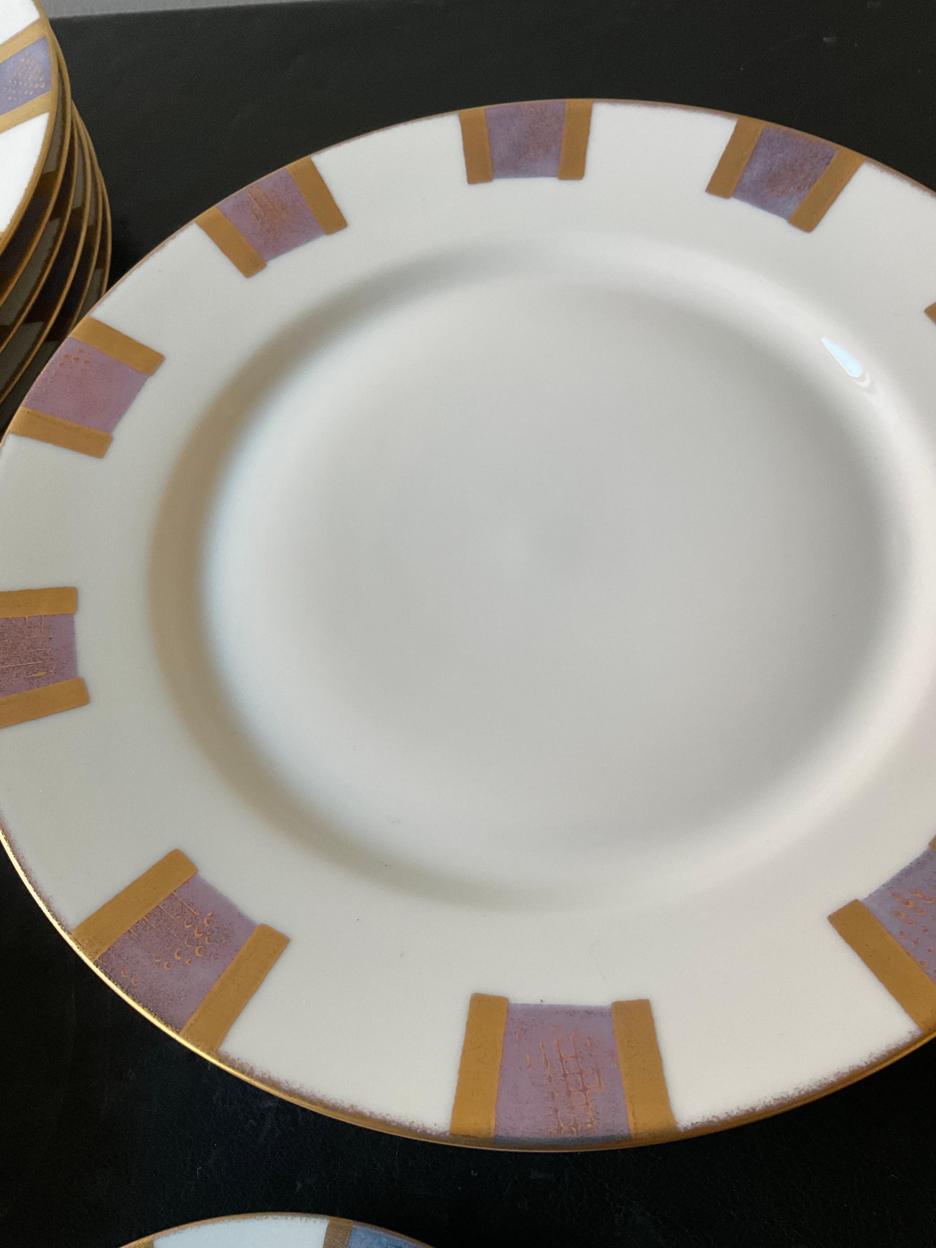 Late 20th Century 18 Pieces Of Variations Grand Bleu Puiforcat Dishes