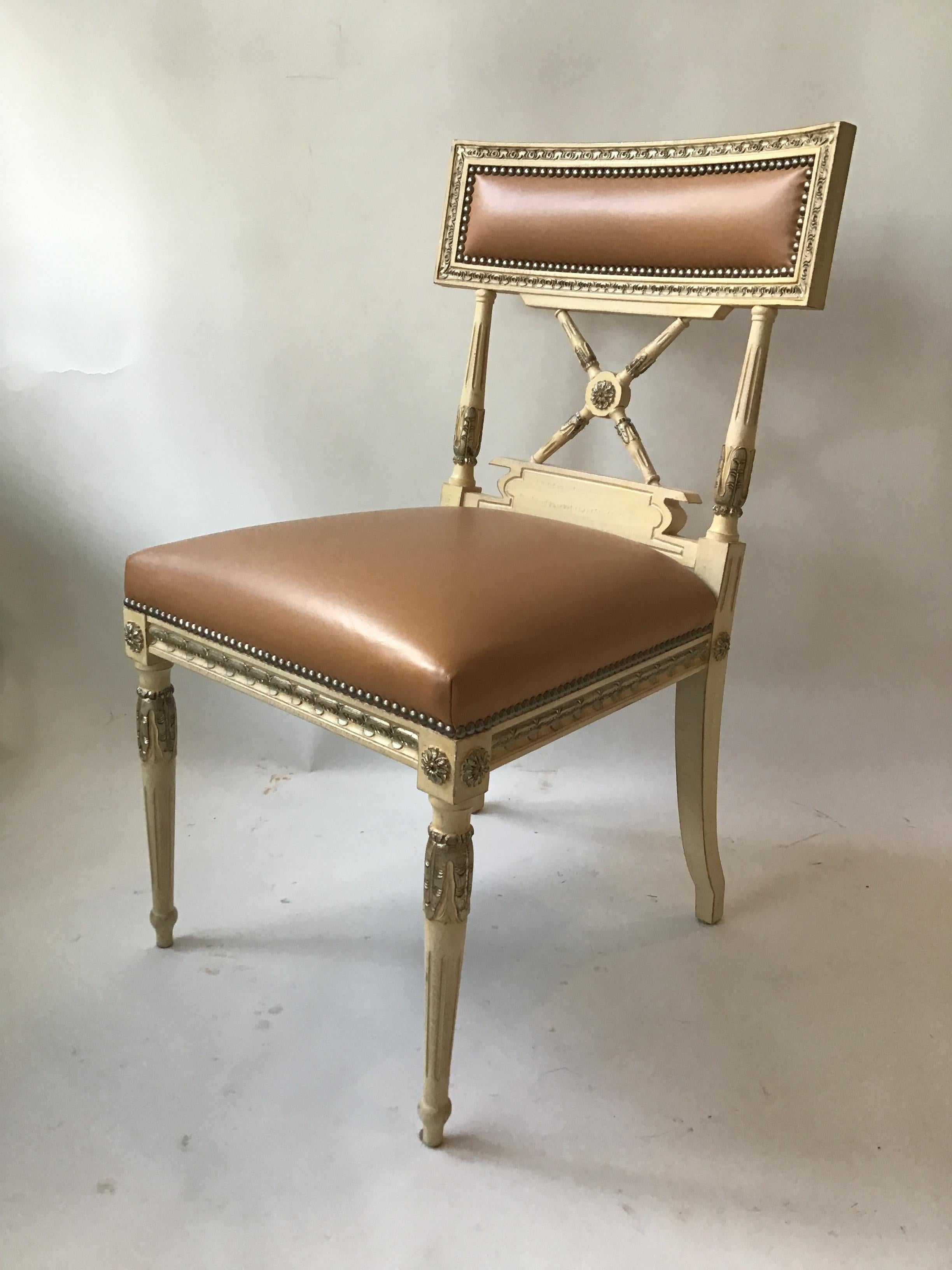 Late 20th Century 8 Regency Style Dining Chairs