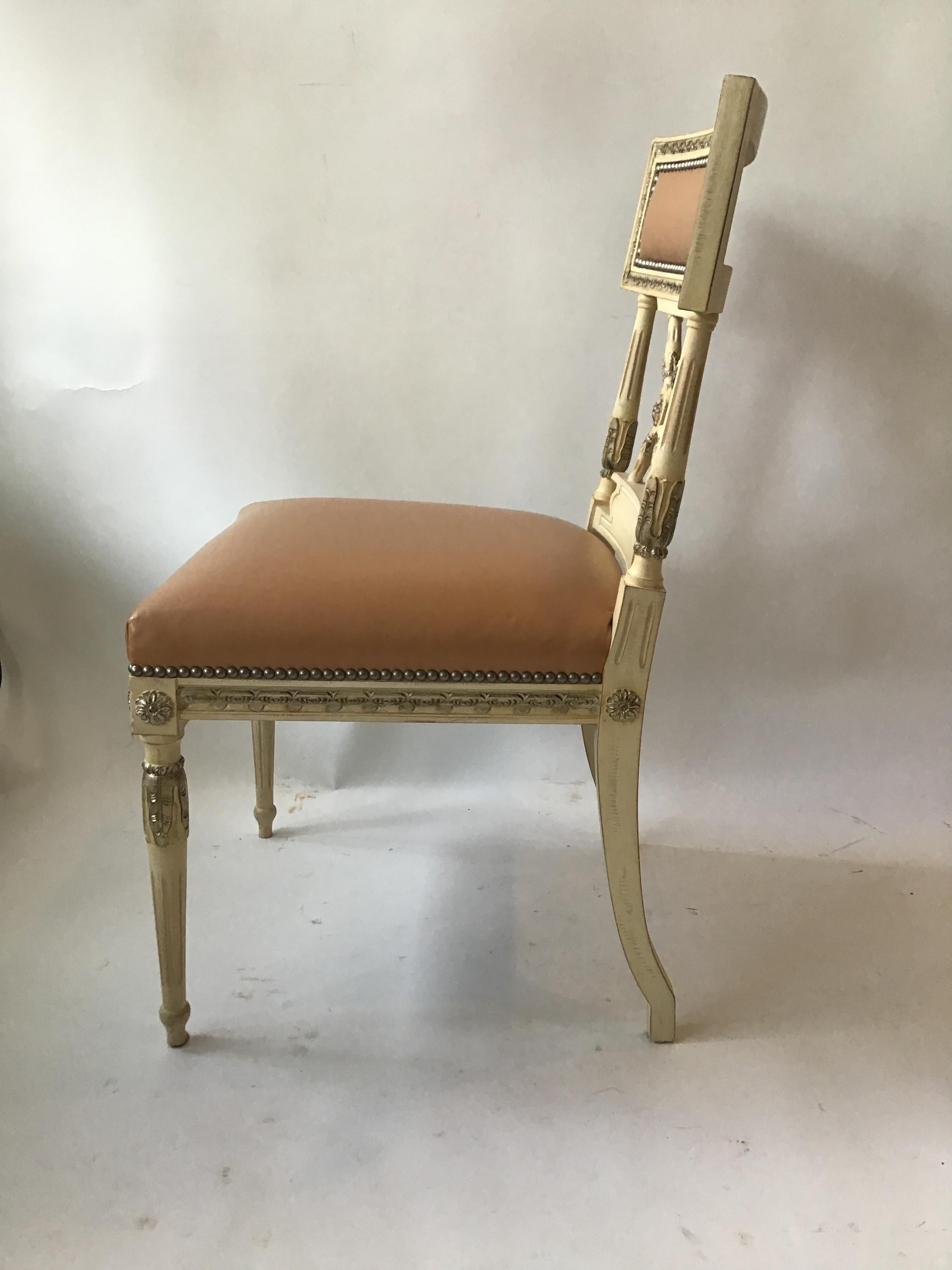 Wood 8 Regency Style Dining Chairs