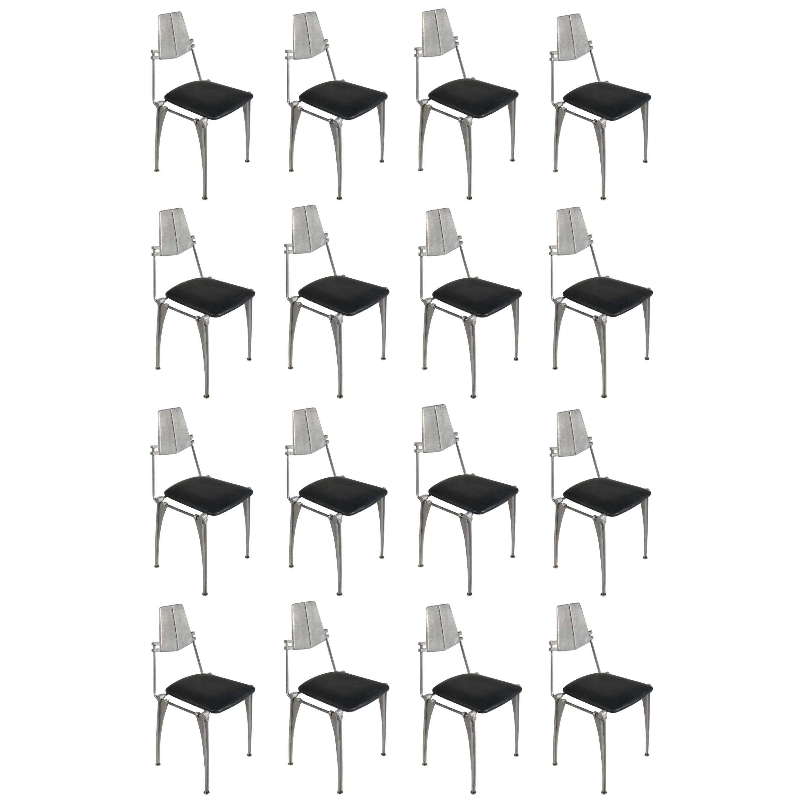 Vintage Aluminum Dining Chairs by Robert Josten For Sale at 1stDibs