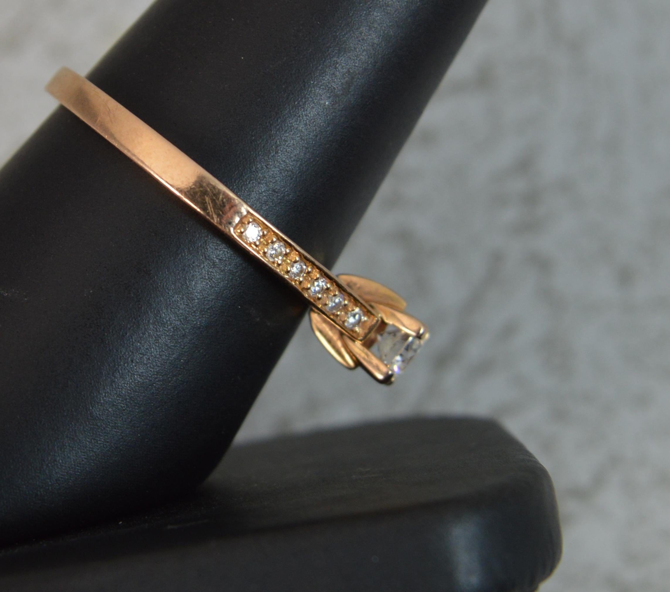 18 Rose Carat Gold and VVS 0.4 Carat Diamond Engagement Ring 1