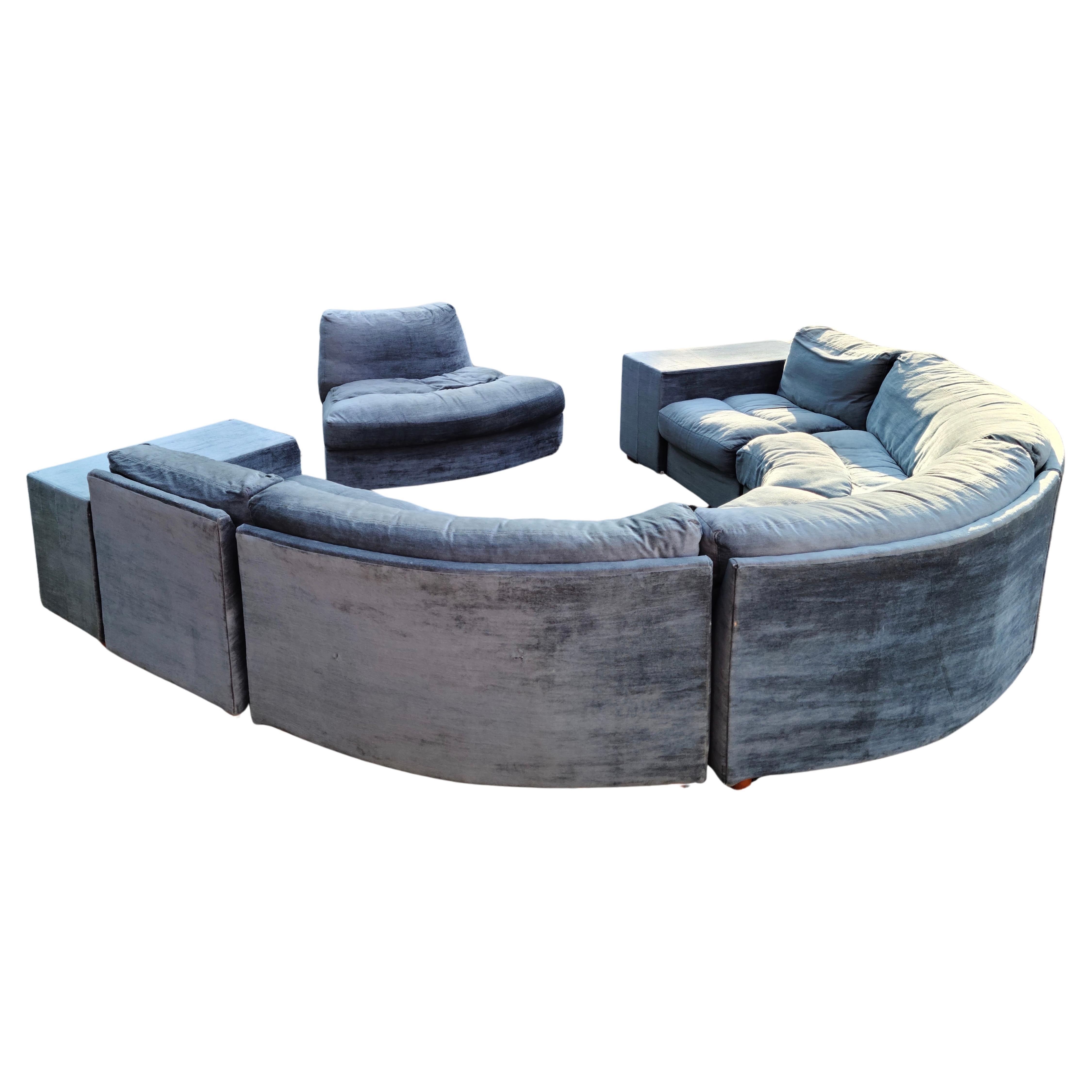 18' Serpentine Sectional Sofa Englander's in the Style of Milo Baughman 2