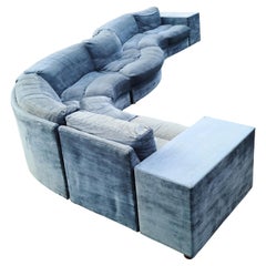 18' Serpentine Sectional Sofa Englander's in the Style of Milo Baughman