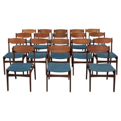 18 Teak Dining Chairs, 012360f Vintage Danish Midcentury