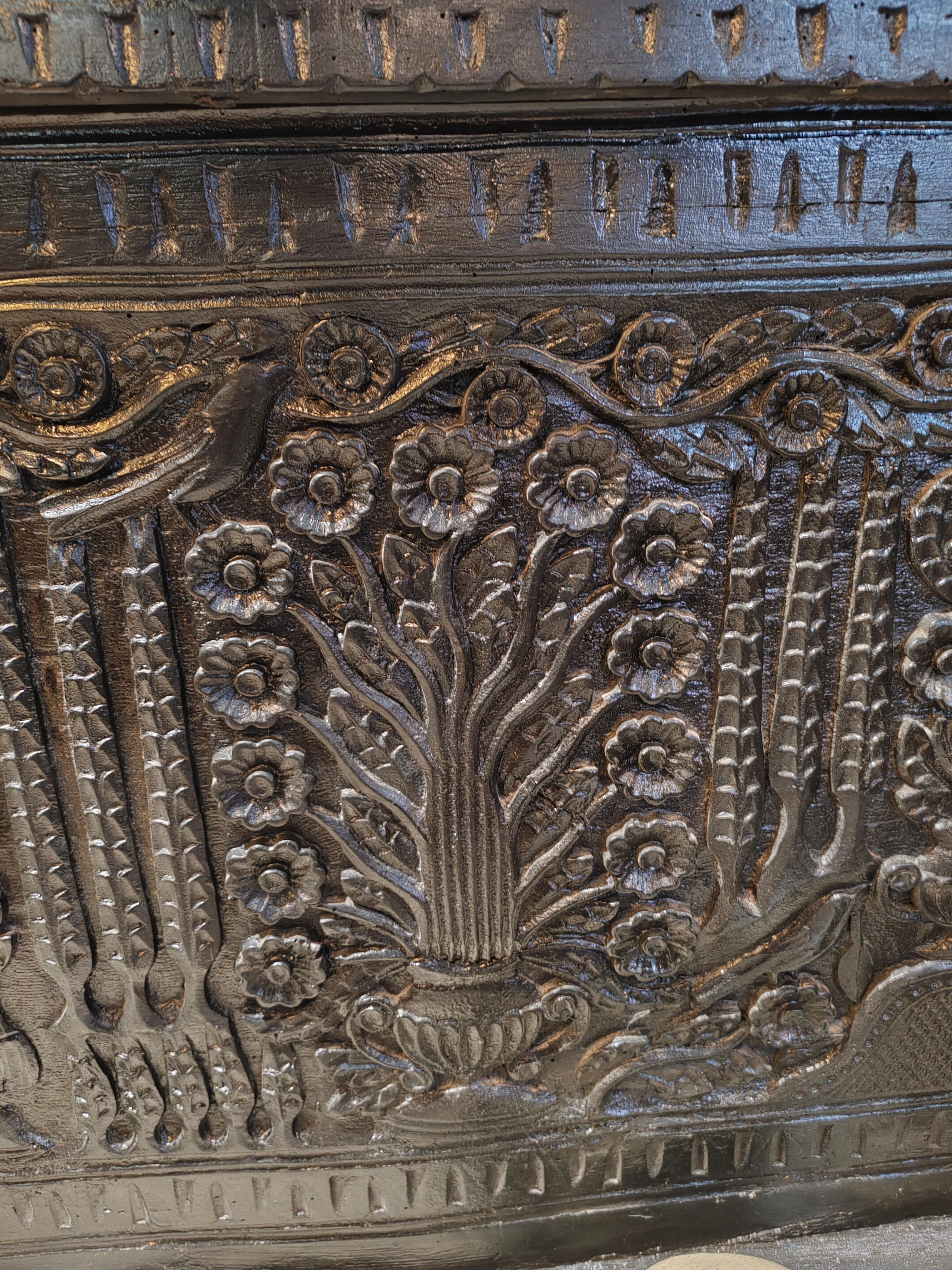 Hand-Carved A large 18th Century Balkan Adriatic Coast Bridal Chest For Sale