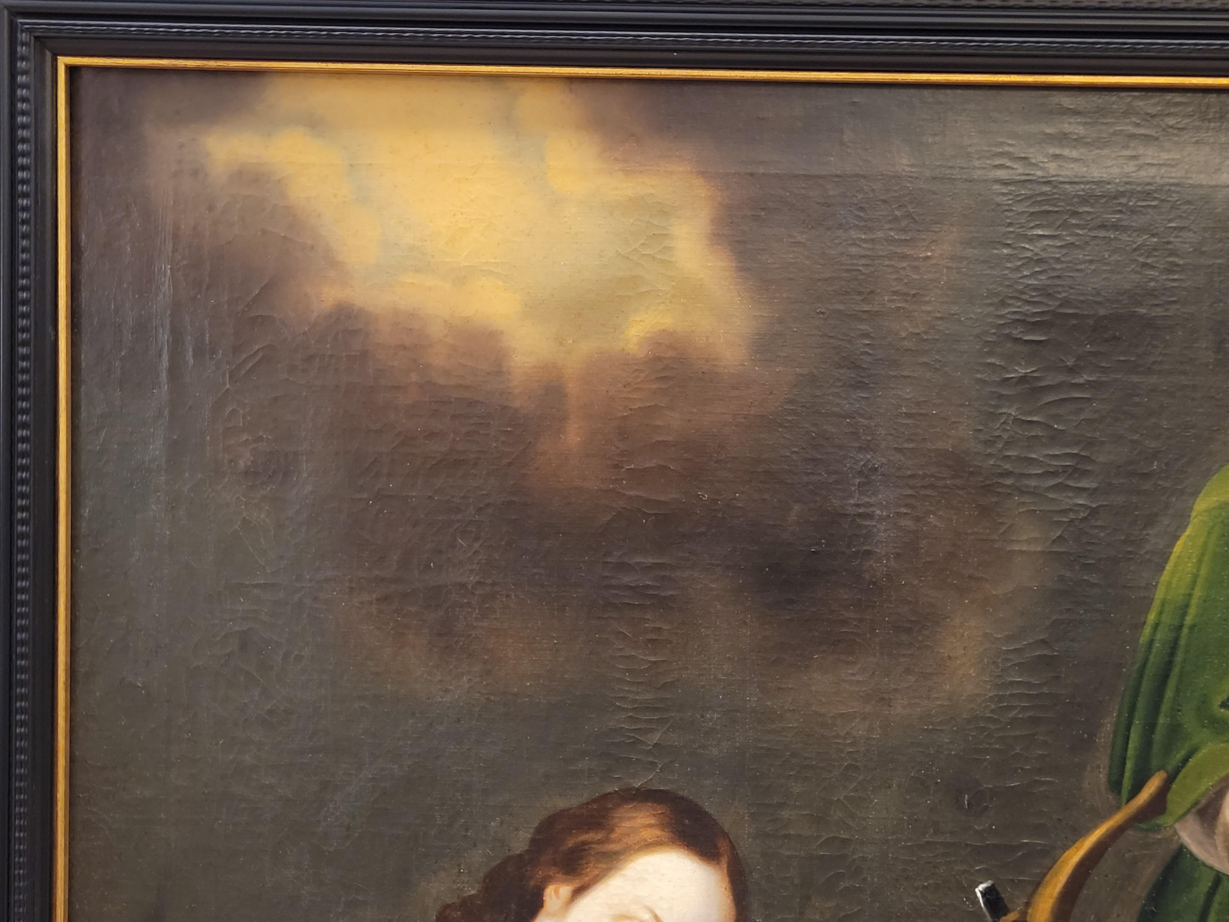 18th Century Colonial Painting , Oil on Canvas