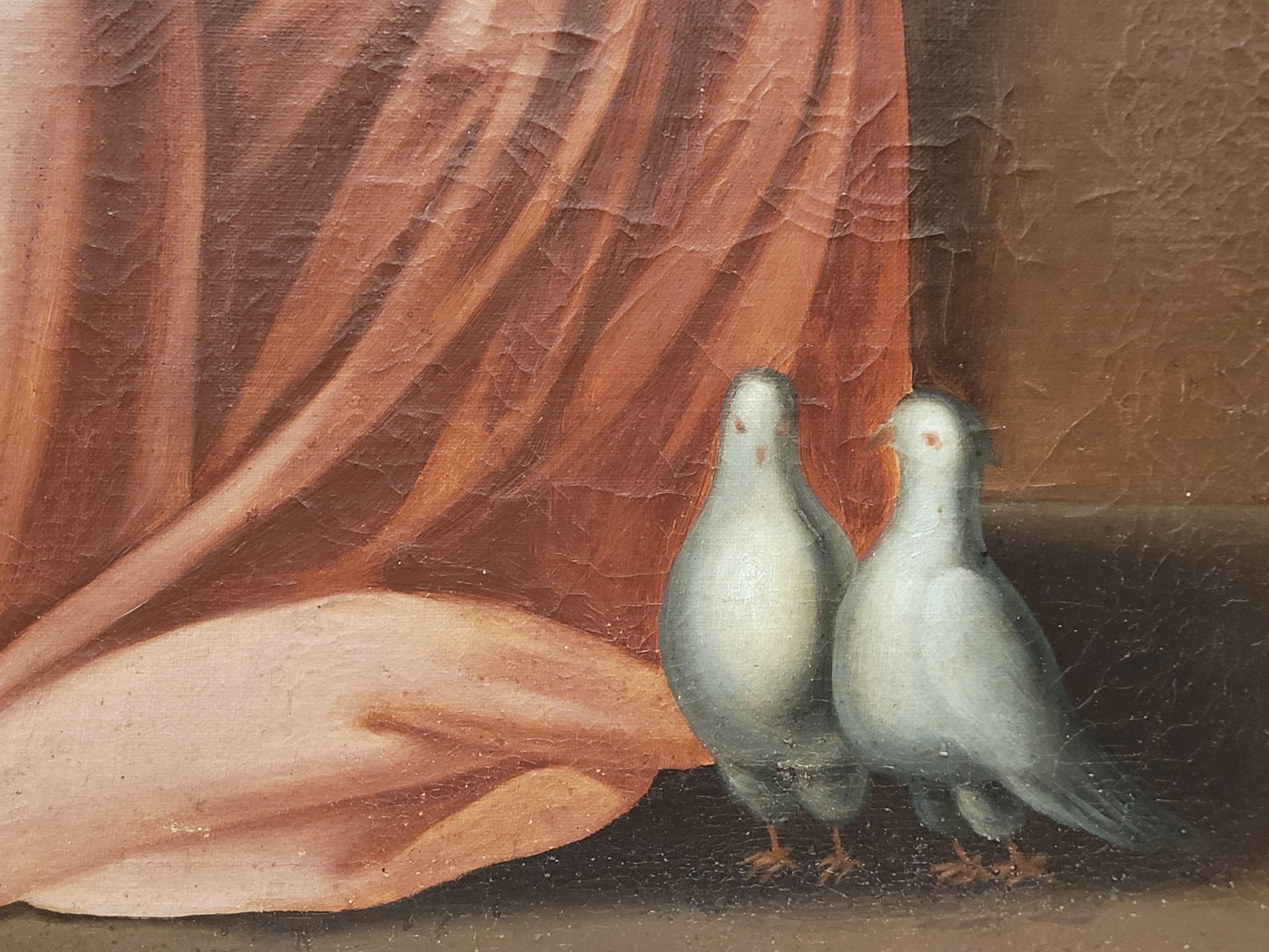 18th Century Colonial Painting , Oil on Canvas