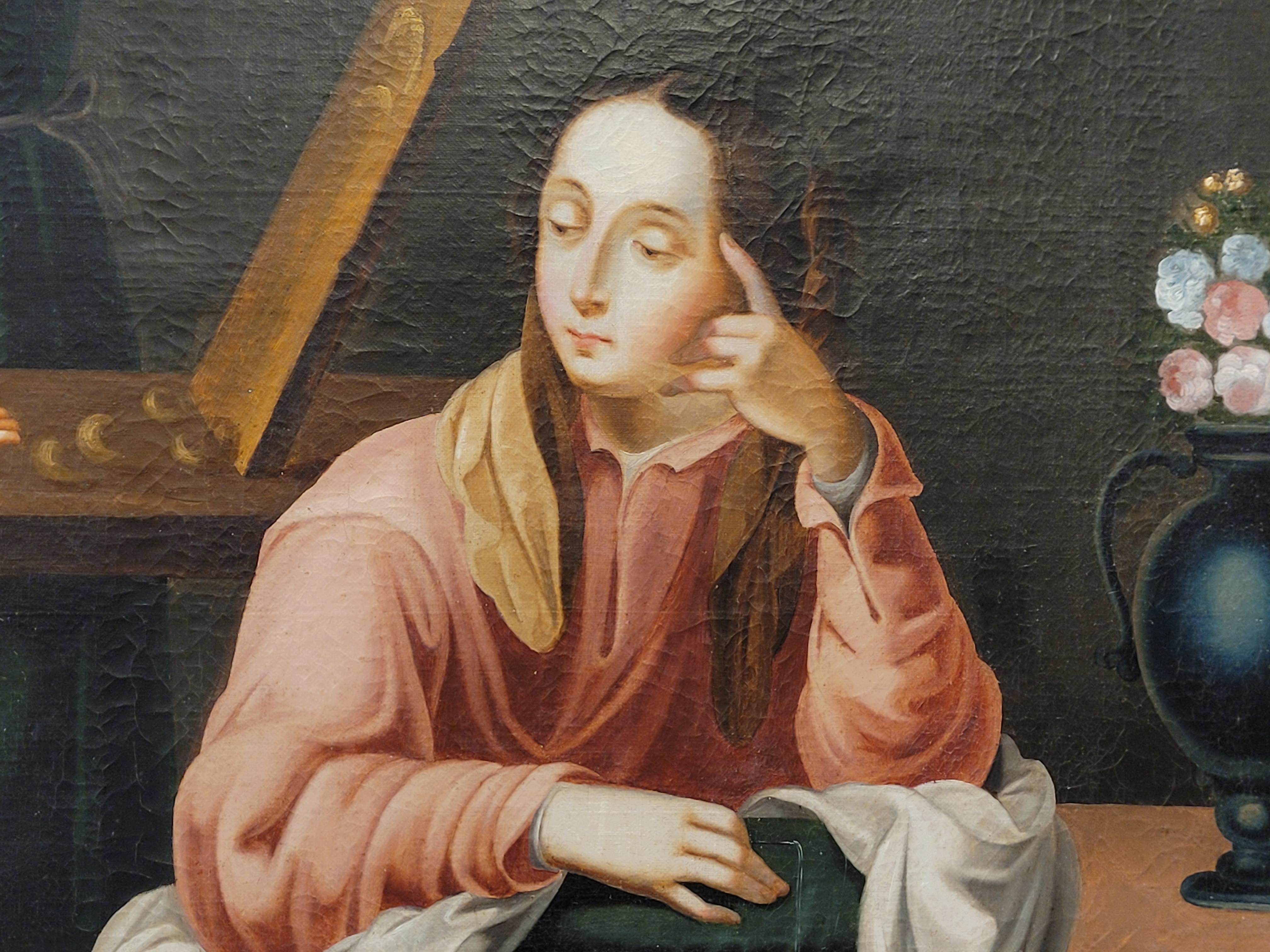 18th Century Colonial Painting , Oil on Canvas