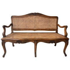 18 th Century French Louis XV Walnut  Sofa