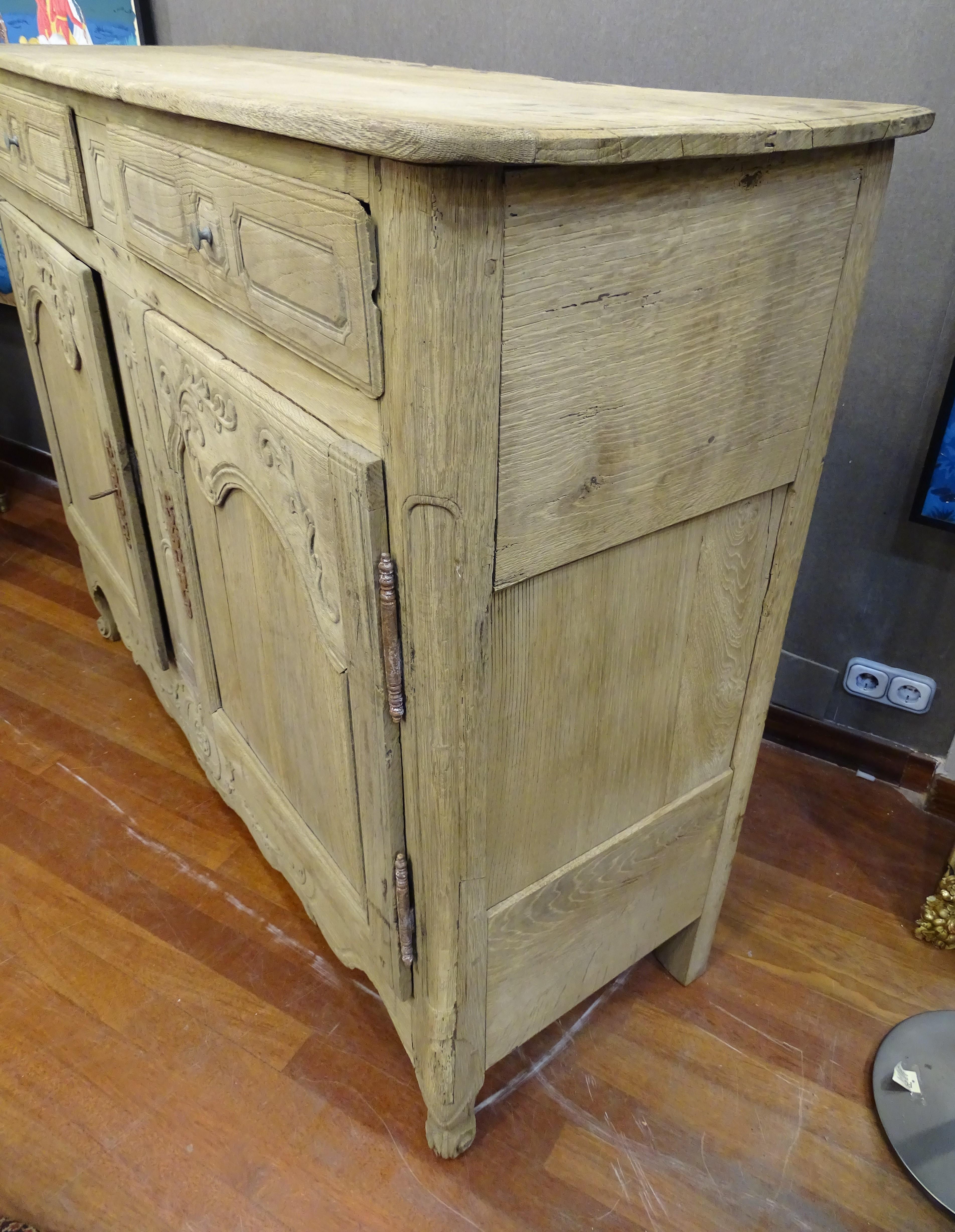 18th Century French Washed Oak Buffet, Credenza, Provenzal 5