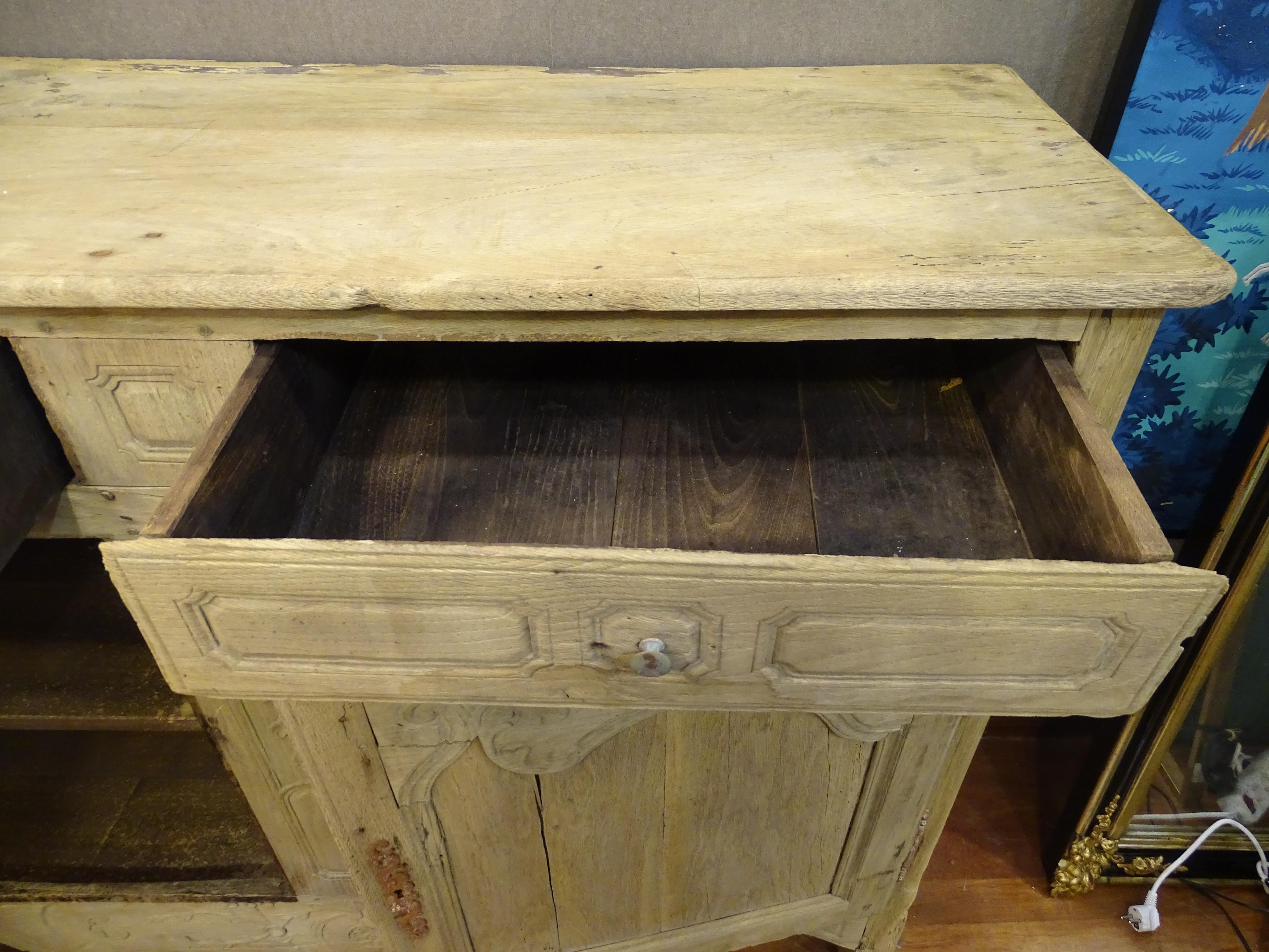 18th Century French Washed Oak Buffet, Credenza, Provenzal 11