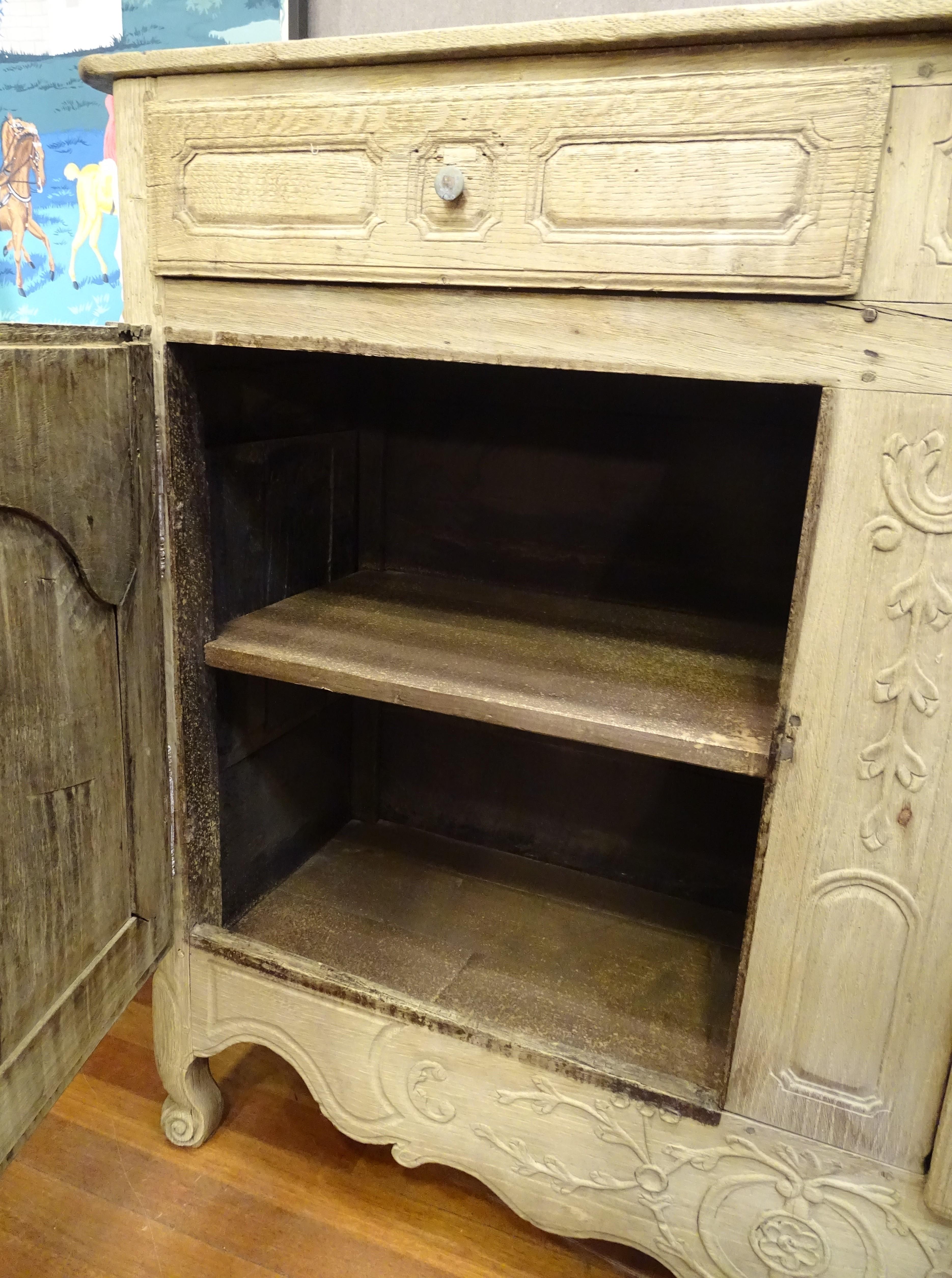 18th Century French Washed Oak Buffet, Credenza, Provenzal 12