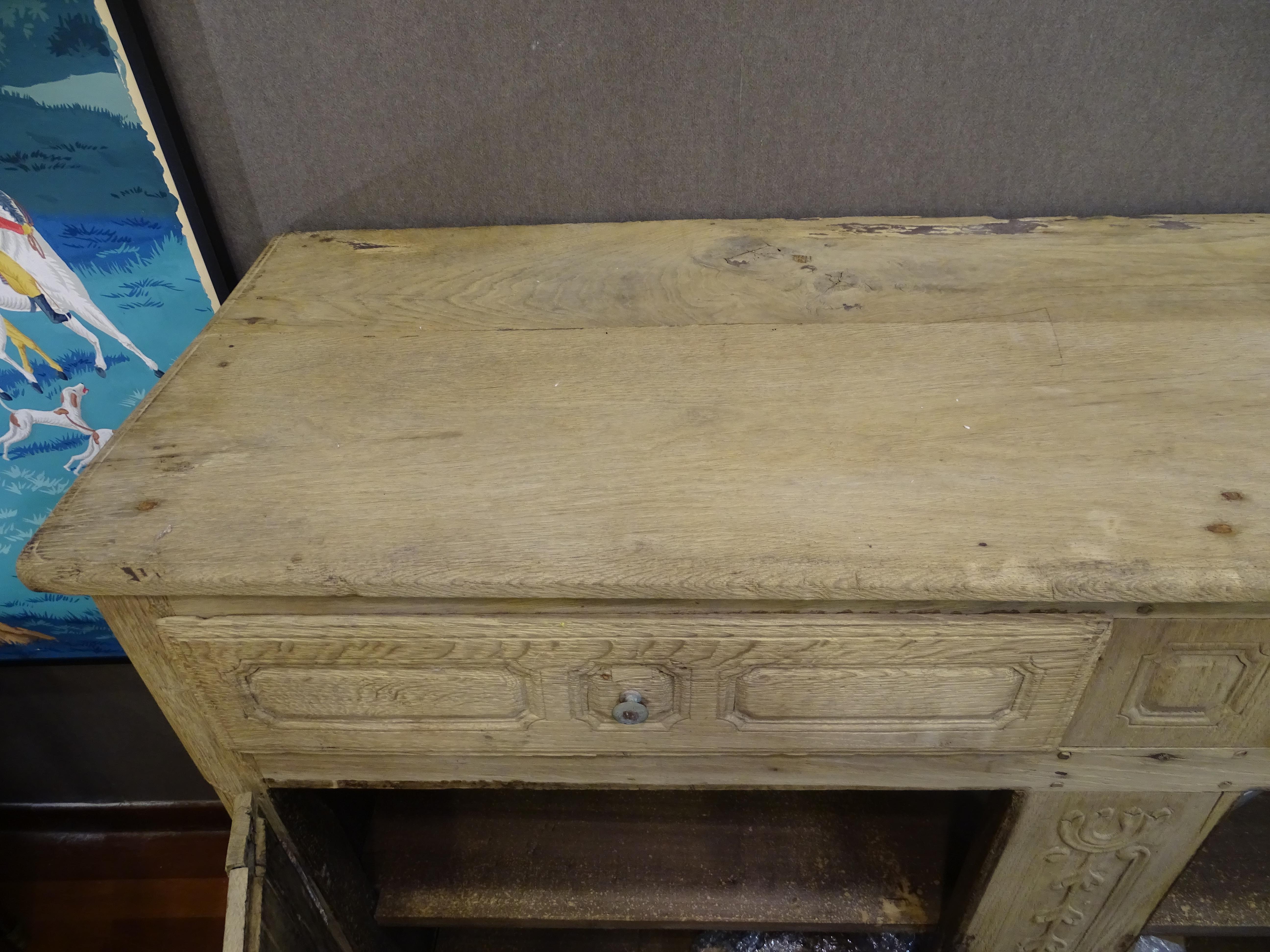 Late 18th Century 18th Century French Washed Oak Buffet, Credenza, Provenzal