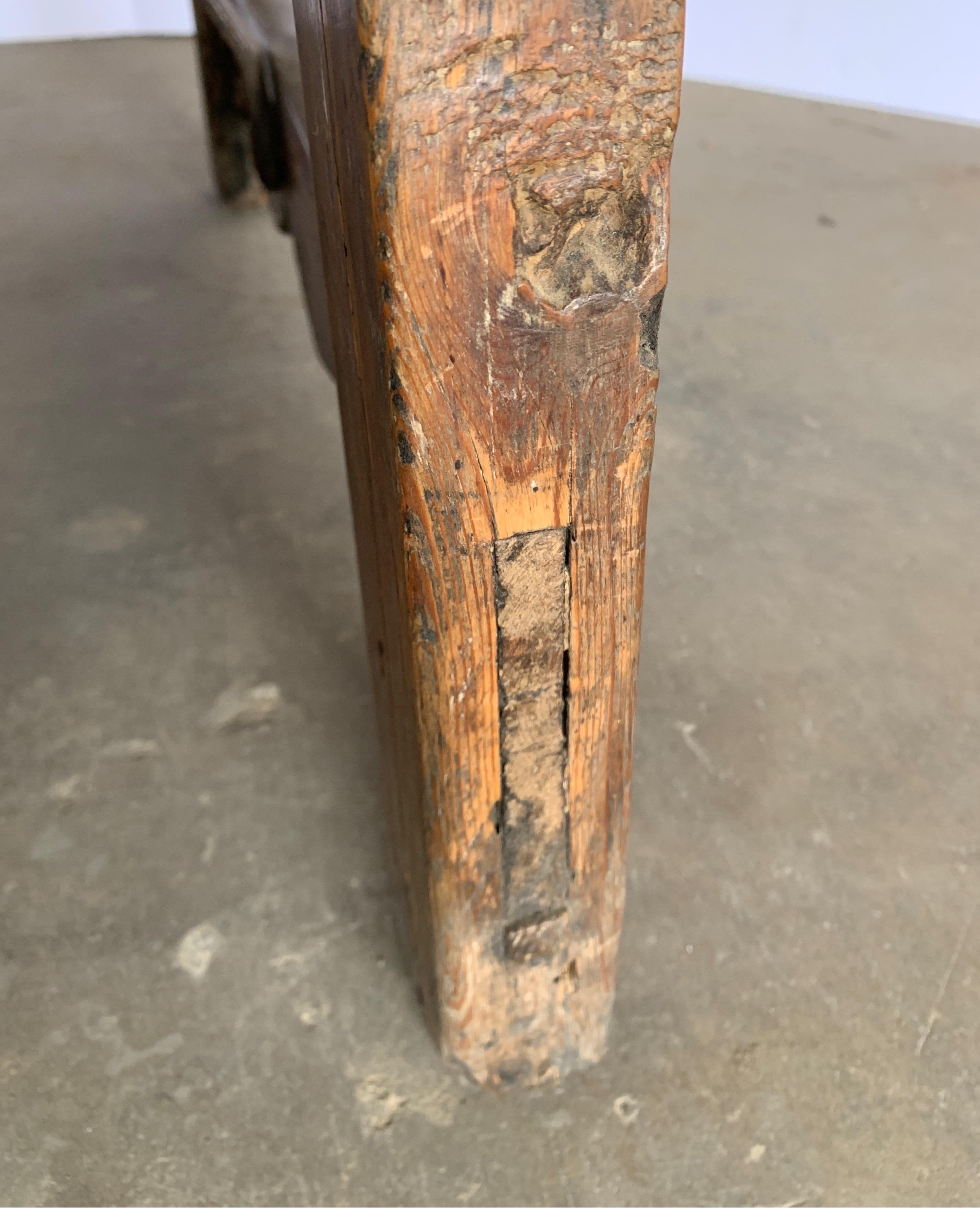 18th Century Spanish Walnut Table With Iron Stretcher 1