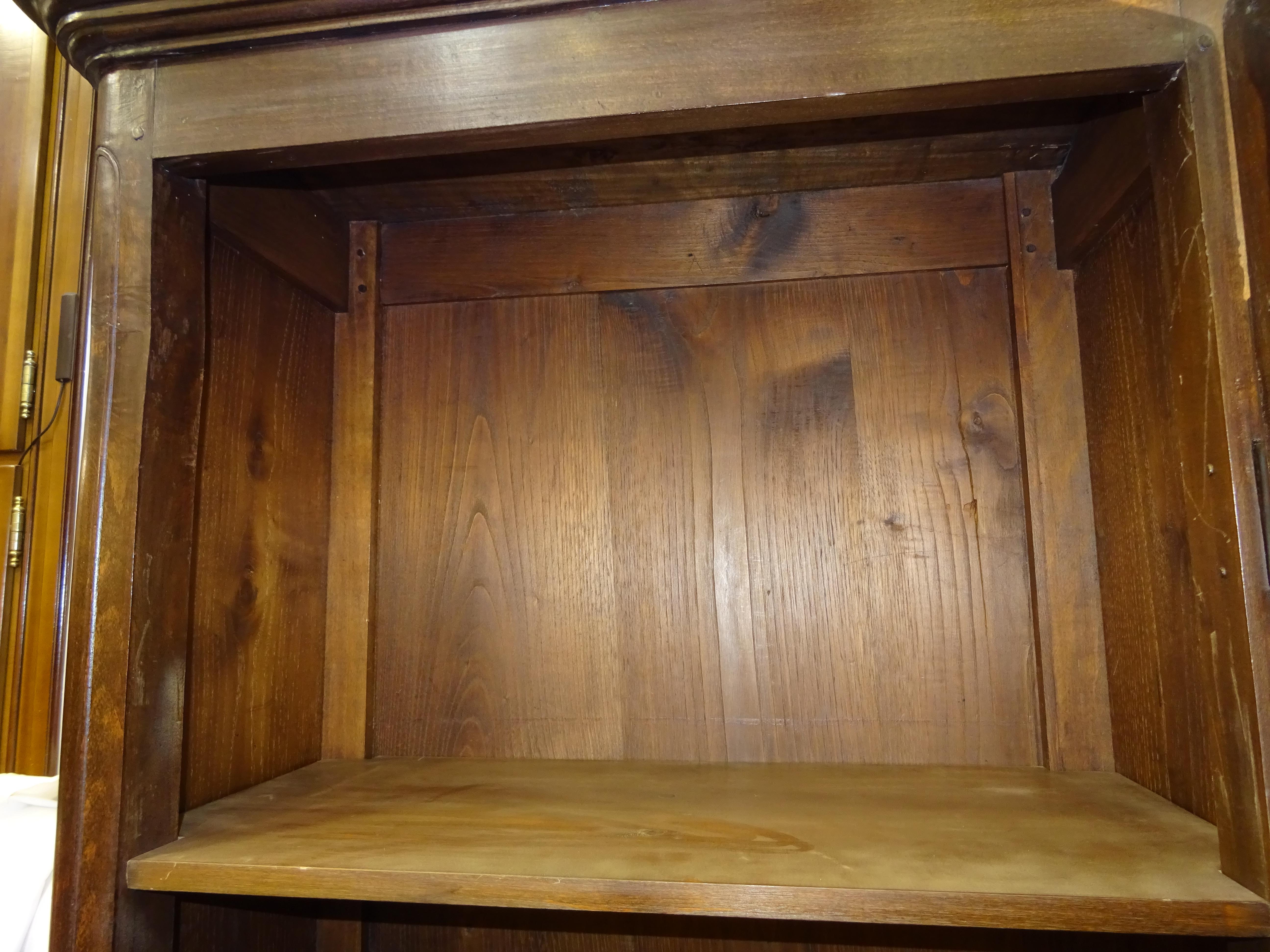 French Provincial wood Cupboard, armoire , Bonnetiére