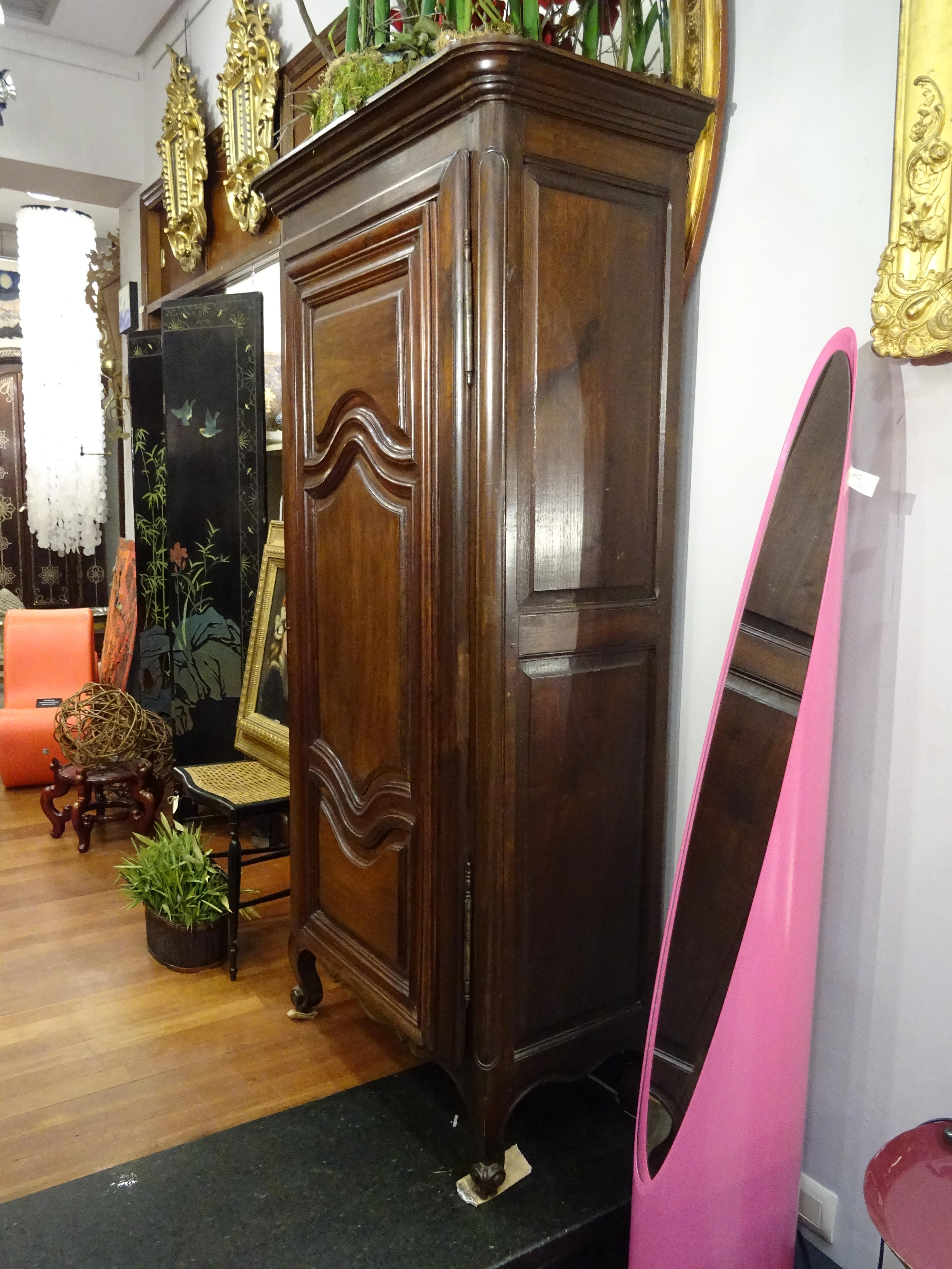 French Provincial wood Cupboard, armoire , Bonnetiére