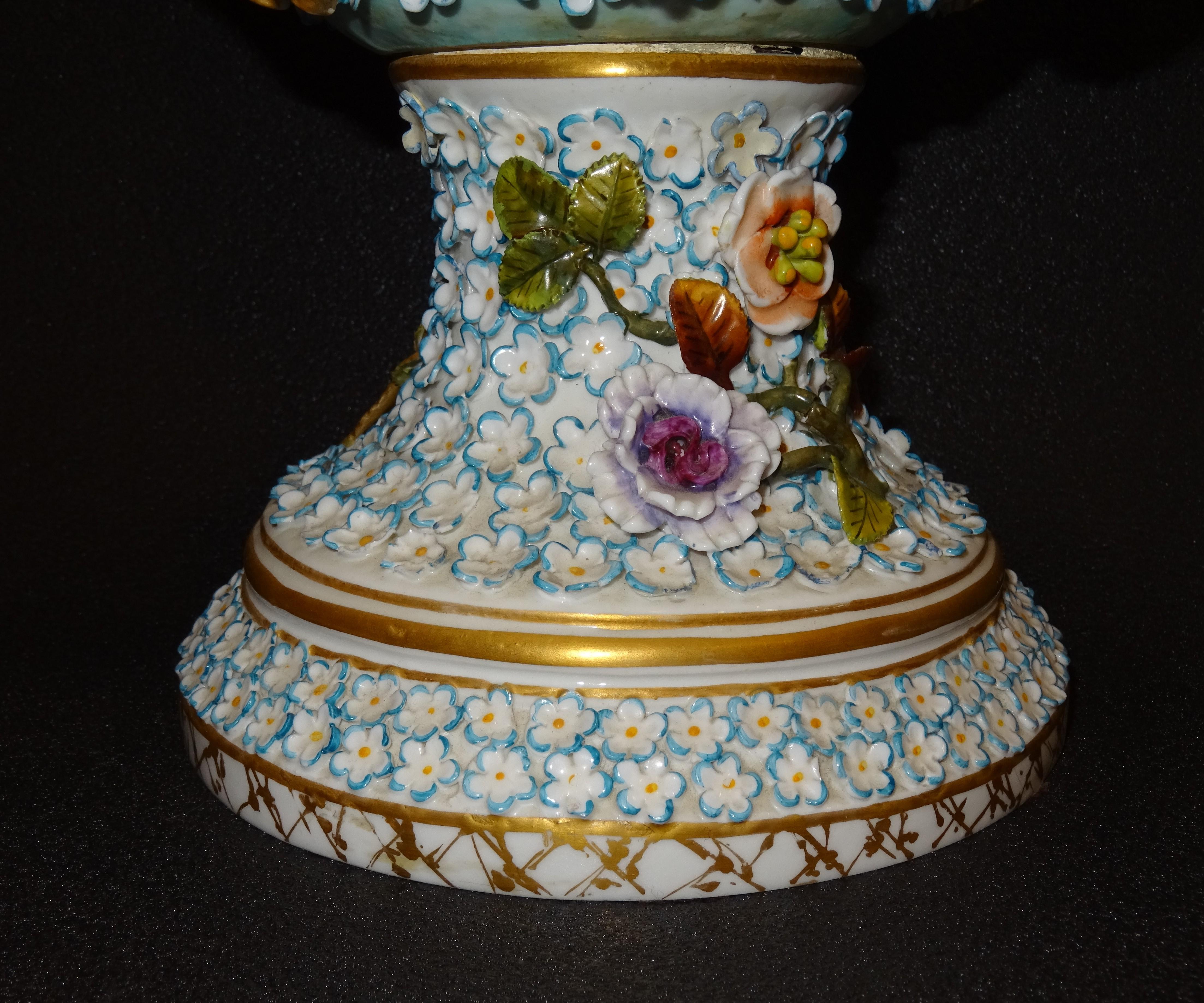 18th Century Meissen Great Vase Porcelain, Snowball, Marcolini Period 1