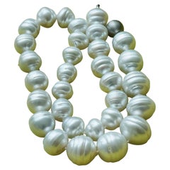 Gigantic South Sea Pearl Necklace Baroque Surface AAA+ Fine Quality