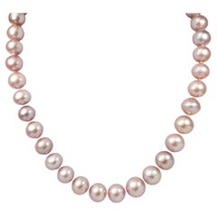 Vintage 18-Inch Purple Freshwater Pearl Necklace with 14K Goldfill Clasp