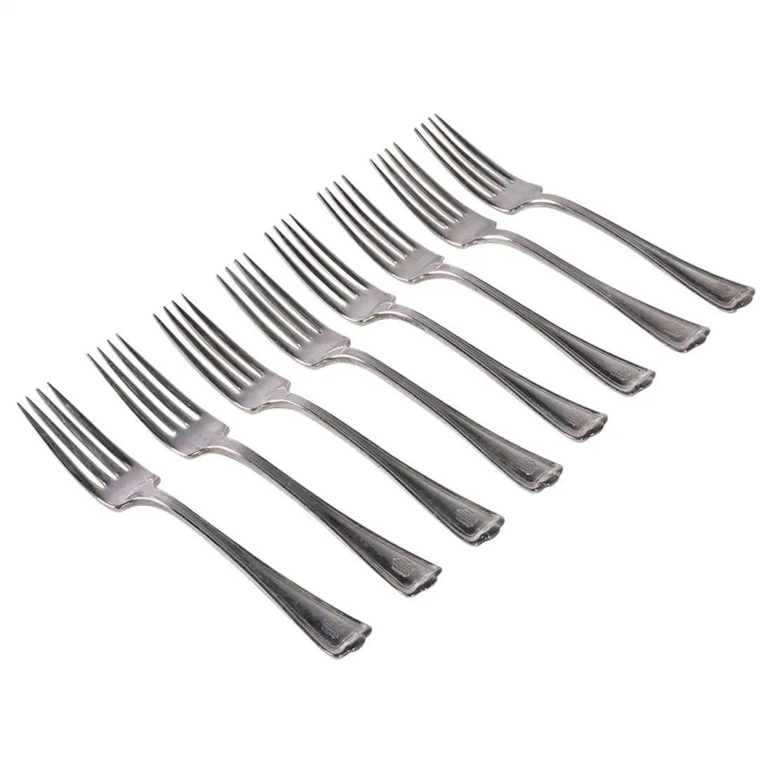 Fait à la machine 18 Fourchettes Vintage en métal argenté -- L'ensemble peut être divisé en vente