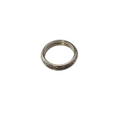 18 White Gold and Diamond Set of 2 Eternity Bands Size 5.5 #20979