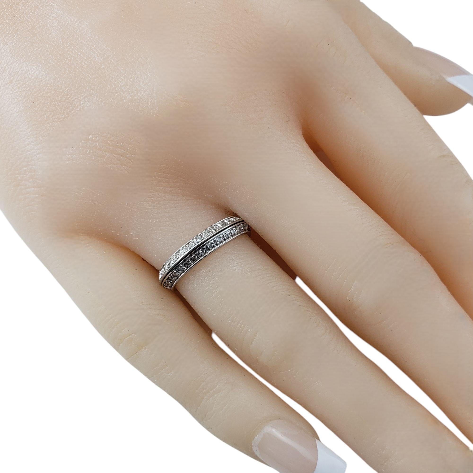 18 White Gold and Diamond Set of 2 Eternity Bands Size 5.5 #20979 For Sale 2