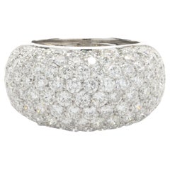 18 White Gold Pave Diamond Dome Ring