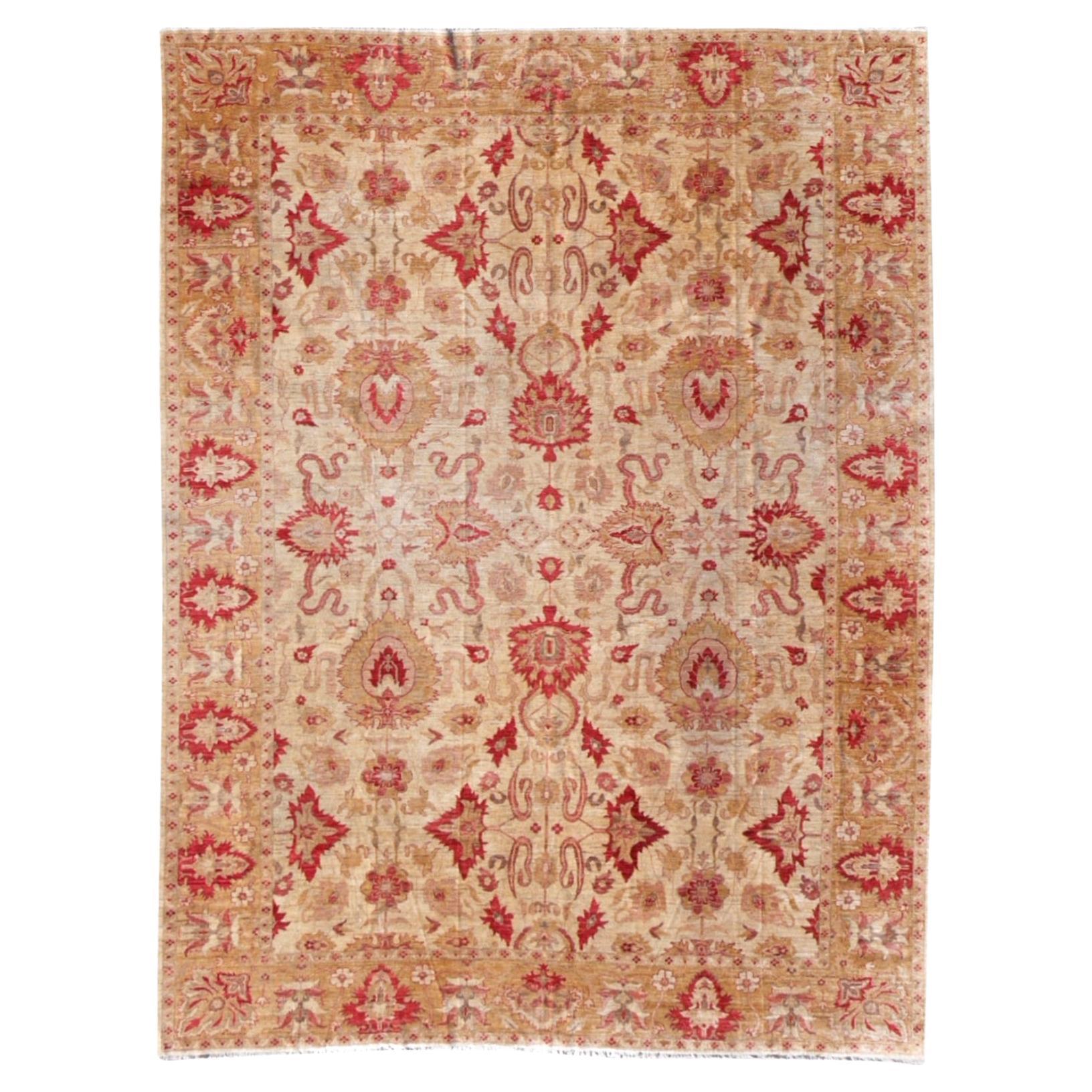 18 x 13 ft Rug in Style of Farahan Ziegler Oversized Hand-Knotted 550 x 400 cm For Sale