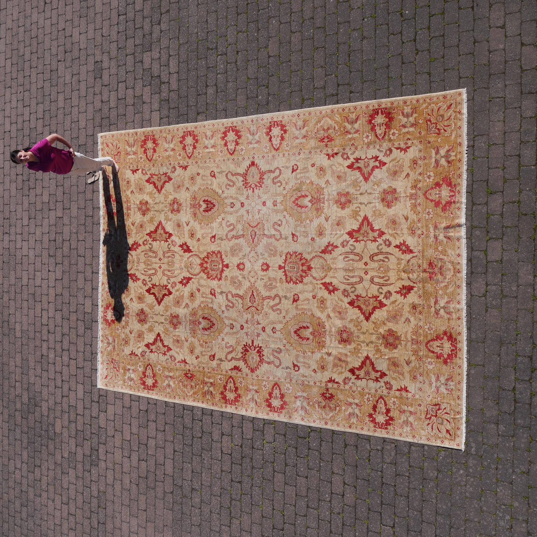 18 x 13 ft Tapis dans le style du palais Farahan Ziegler taille noué à la main 550 x 400 cm en vente 4