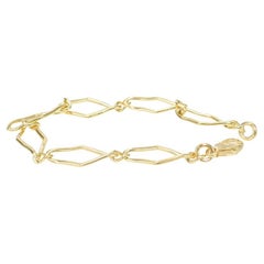 18 Yellow Gold Open Marquise Italian Link Bracelet