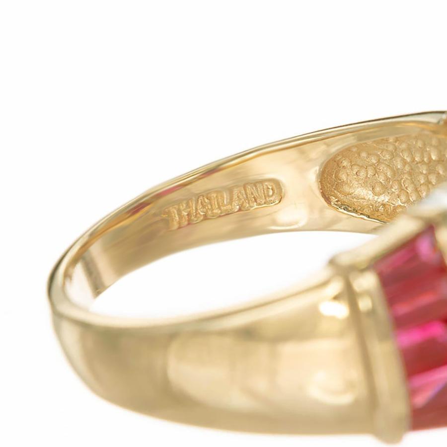 Bague cocktail en or jaune avec diamants et rubis de 1,80 carat en vente 2