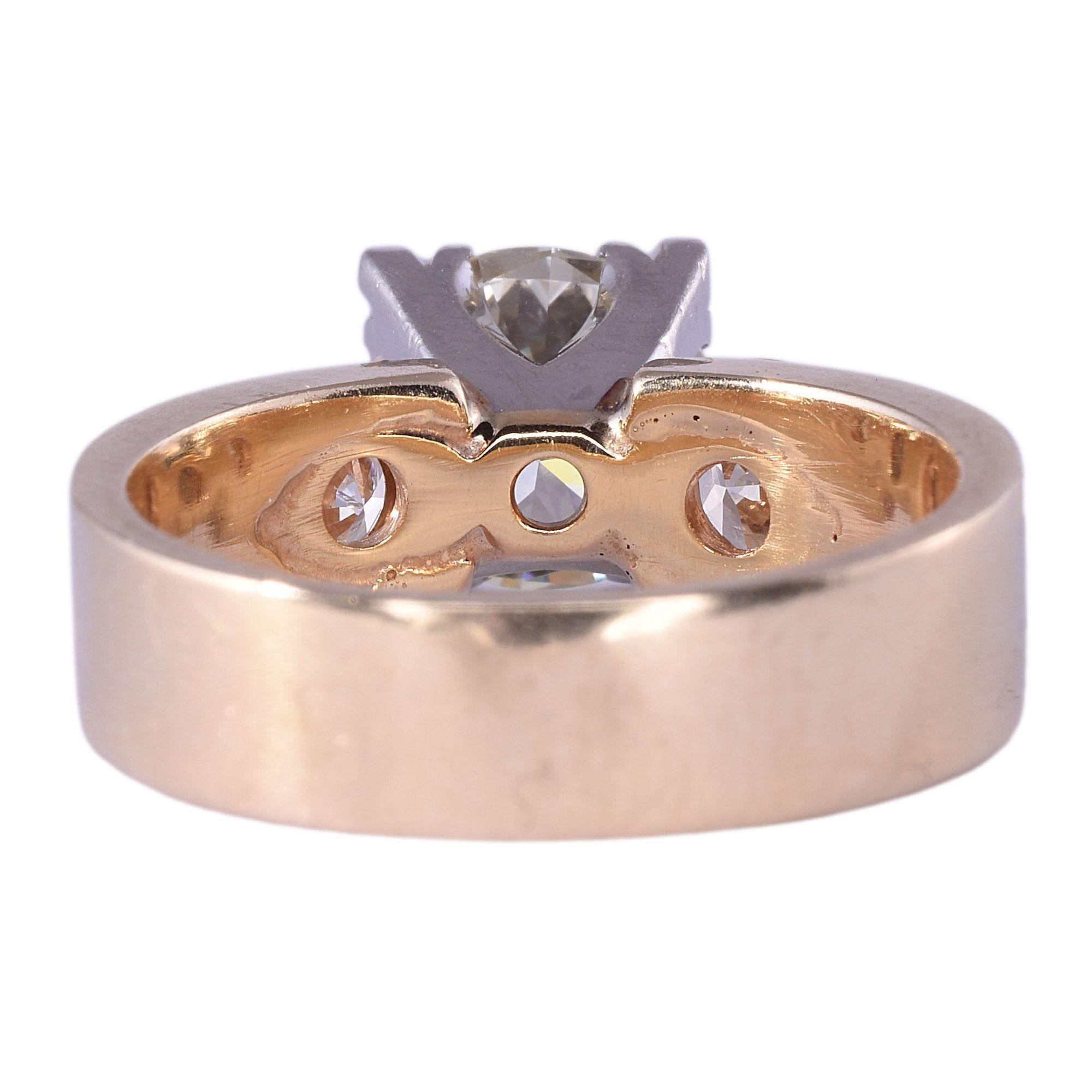 Brilliant Cut 1.80 Carat Center Diamond Engagement Ring For Sale