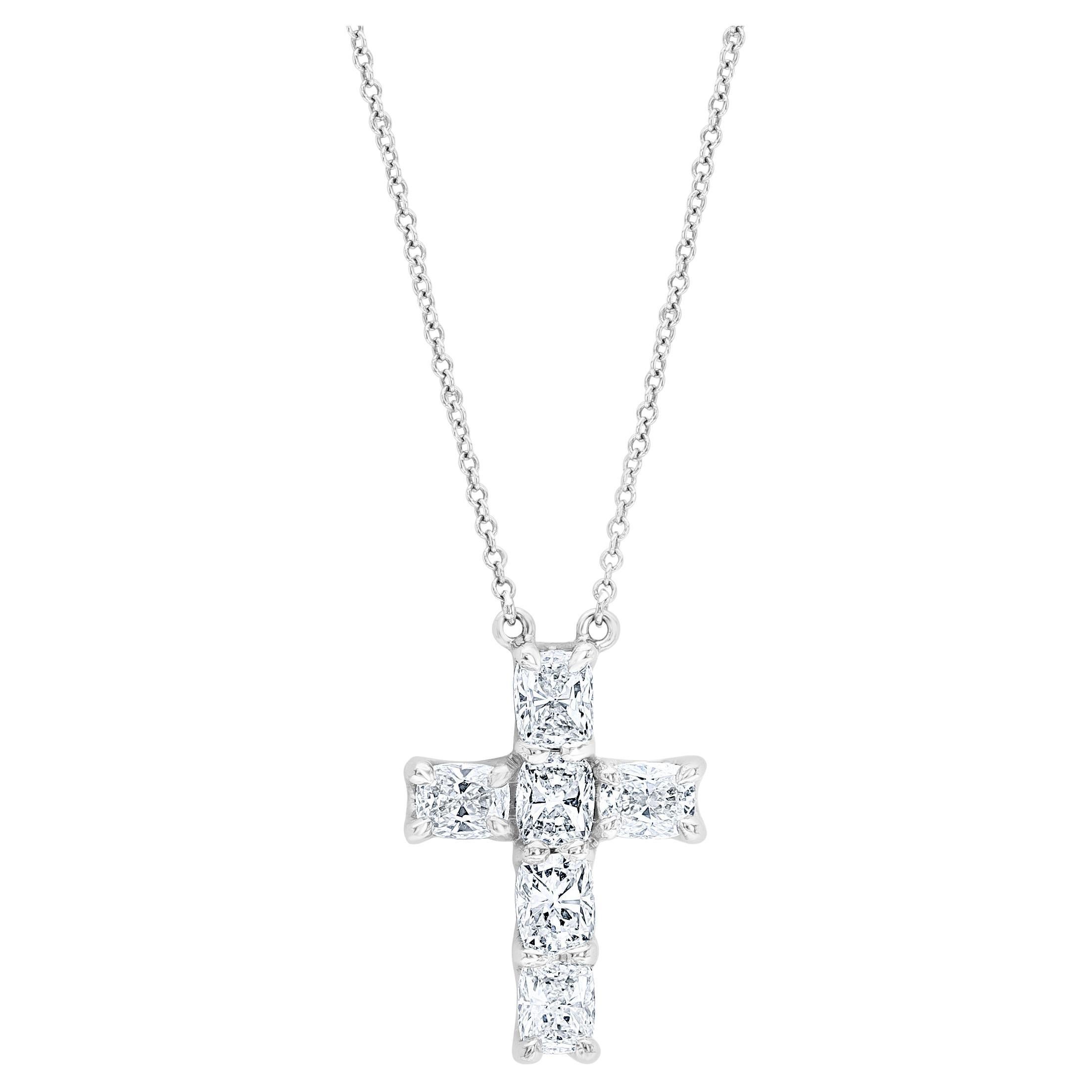 1,80 Karat Diamantkreuz mit Kissenschliff