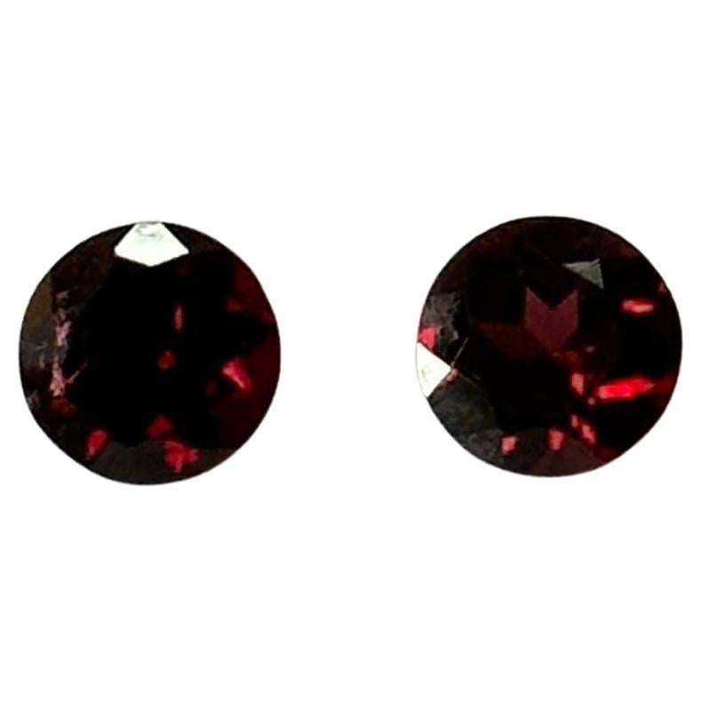 1.80 Carat Deep Red Almandine Garnet Pair