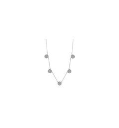 1.80 Carat Diamond Disc Necklace G SI 14K White Gold 85 Stones