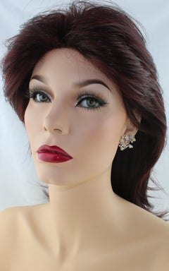 1.80 Carat Diamond Gold Flower Branch Earrings