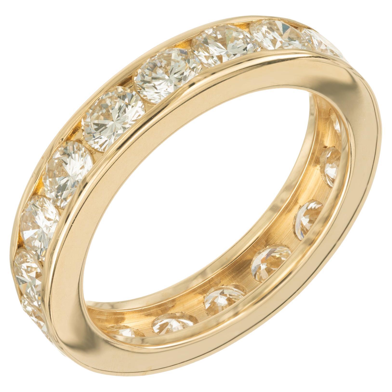 1.80 Carat Diamond Rose Gold Channel Set Eternity Band Ring